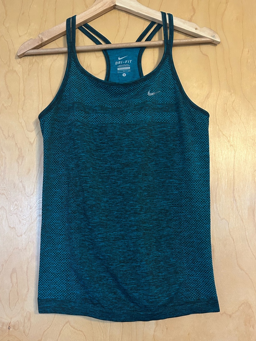 Nike Teal Blue Dri-FIT Double-Strap Tank Top S